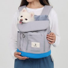Beplooof Pore Bag寵物前背包, 1個, 灰色