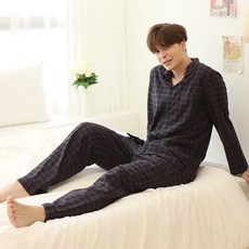 ELEGAMO 男士Ailey華達呢九分睡衣上下套裝