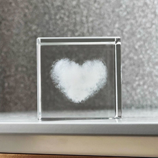 萊伊金 雲朵方塊 愛心雲朵 5 x 5cm, 1個, 透明