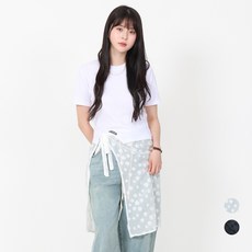 엘쏘 플라워 시스루 레이어드 랩 스커트