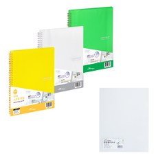 ECO Chungwoon 彩色夾彈簧文件夾 A4 30頁 x 3入 + PP名片L型文件夾 A4 10入 套組, 隨機出貨(文件夾), 透明(L型夾), 1套