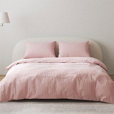 아망떼 수퍼코튼 60수 고밀도 면 누빔이불커버, 핑크