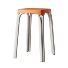 비올레따젬마 컬러풀 플라스틱 보조 스툴 29 x 33 x 48 cm, 오렌지, 1개