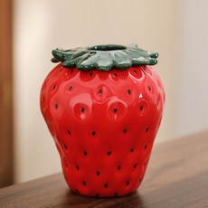 MarketA 草莓裝飾花瓶, 紅色(小)
