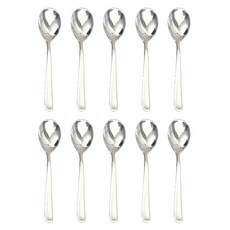 Willive 韓國製304不鏽鋼圓形茶匙, 10個, 單品