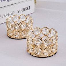 Daparang 水滴蠟燭燈座/底座 DRH0064 2入, 金色