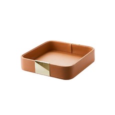 Dizicon皮革方形飾品收納盒 183*185*40mm, 1個