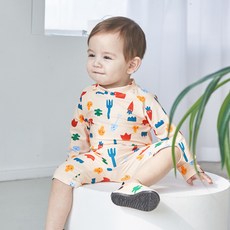 IAMBEBE 嬰幼兒防UV沙灘精靈連身防磨衣