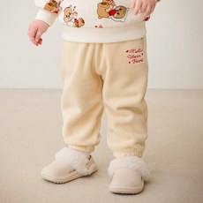 mollimelli 暖心絲絨內刷毛束口褲