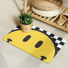 Modernholic 微笑軟式珪藻土腳踏墊, C, 1個