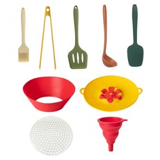 LIVING HAPPY 矽烹飪工具9套, 混色