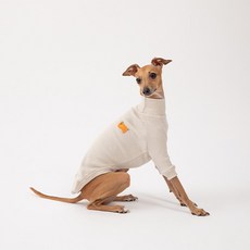 퍼피갤러리 강아지 와플 베이직 터틀넥 티셔츠, 샌드베이지, 1개