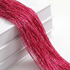 아티홈 반짝 모던 파티 실커튼 벨크로형, 로즈레드