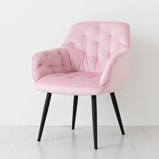 마켓비 WINGLA 벨벳 의자 NM15, 핑크, 1개