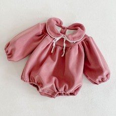 STARDOOR 幼童燈芯絨蝴蝶領長袖包屁衣