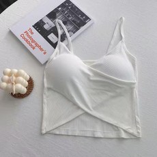 쥬블리 여성용 크롭 운동 요가 끈나시