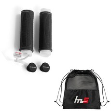 GUB Naya Style 自行車車把把手 2p + 獨家袋套組 CYYP-64-2PU, 黑色（手柄）, 1套