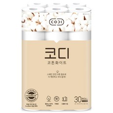 CODI 含棉三層捲筒衛生紙, 30m, 30捲, 1袋