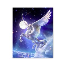 ADICO DIY 鑽石畫 神秘獨角獸 40 x 50 cm BEE10, 混合色, 1個