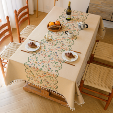 테이아 프렌치 가든풍 식탁보, 타입3, 1개, 2인용(100 x 160 cm)