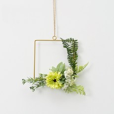 居家咖啡廳室內裝飾牆壁裝飾花朵裝飾 19 方形 綠色 大理菊, 綠色 + 綠色