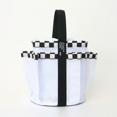 JKUSS 棋盤格7口袋花朵包 JE6MWH019B, 白色