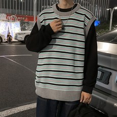 男款黑色101 Carigera圓領針織背心 FC-2319185