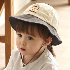 woojooi 兒童款小熊漁夫帽