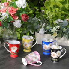 Royal Essex 骨瓷馬克杯5件組, 1套, 羅絲瑪麗