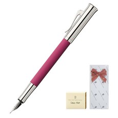 GRAF VON FABER-CASTELL Giroche電動粉紅色噴泉筆 +墨盒 +禮品盒套組, EF, 粉色的