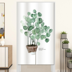 BonBon naturel 加厚穿桿式長門簾, 綠植田園