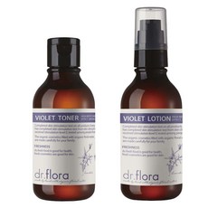 Dr. Flora 薰衣草花水紫羅蘭爽膚水 100ml + 乳液 100ml 套組, 1套