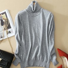 에어 여성용 데이 심플 목 폴라 니트