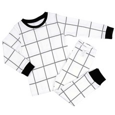 Maykids 童款格紋30支棉長袖居家服套裝