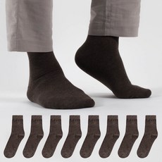si ner socks 男士素色中筒襪8雙組