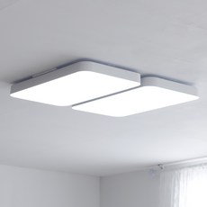 簡約纖薄LED 120W客廳燈, 白色 + 白光