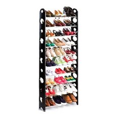 Daily Friends組裝式分離型鞋櫃 10層, 黑色的