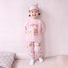 몰리멜리프렌즈 데이드림 버니베어 피치웜 실내 상하복 세트