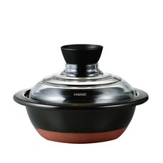 HARIO 陶瓷湯鍋+玻璃蓋 GDN-165-B, 21cm, 1組