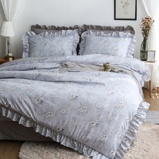 韓國 amante Cheisha高雅荷葉邊花朵印花寢具組