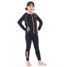 zetessport 兒童拉鍊式防磨衣 + 九分水上緊身褲套裝 2482