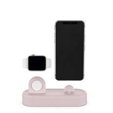 AHA STYLE Apple Watch iPhone 2合1支架 PT56, 粉色的