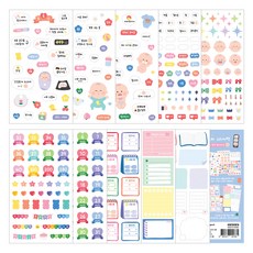 Recoz 超音波照片相簿 胎教 懷孕 貼紙包 10件組, 混合色, 1套