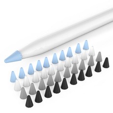 AHA STYLE Apple Pencil第1/2袋筆尖矽膠套, 40個, 冷色調