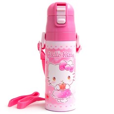 LiLFANT 背帶印花彈蓋式水壺, 混色, 480ml