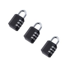 Blue Ears旅行包鎖 黑色, 3個