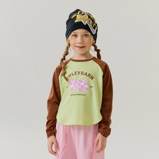 OWLEYBARN 女童旗幟拉格蘭T恤