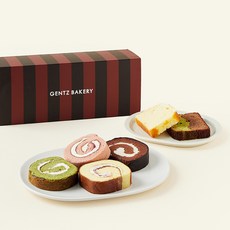 겐츠베이커리 롤 파운드 케이크 피스 9종 세트 480g + 쇼핑백, 1세트