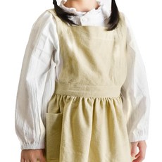 YoungMarket 兒童亞麻圍裙, 1個, 米色