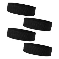 G&Y簡約健身運動髮帶, 4個, 黑色B款